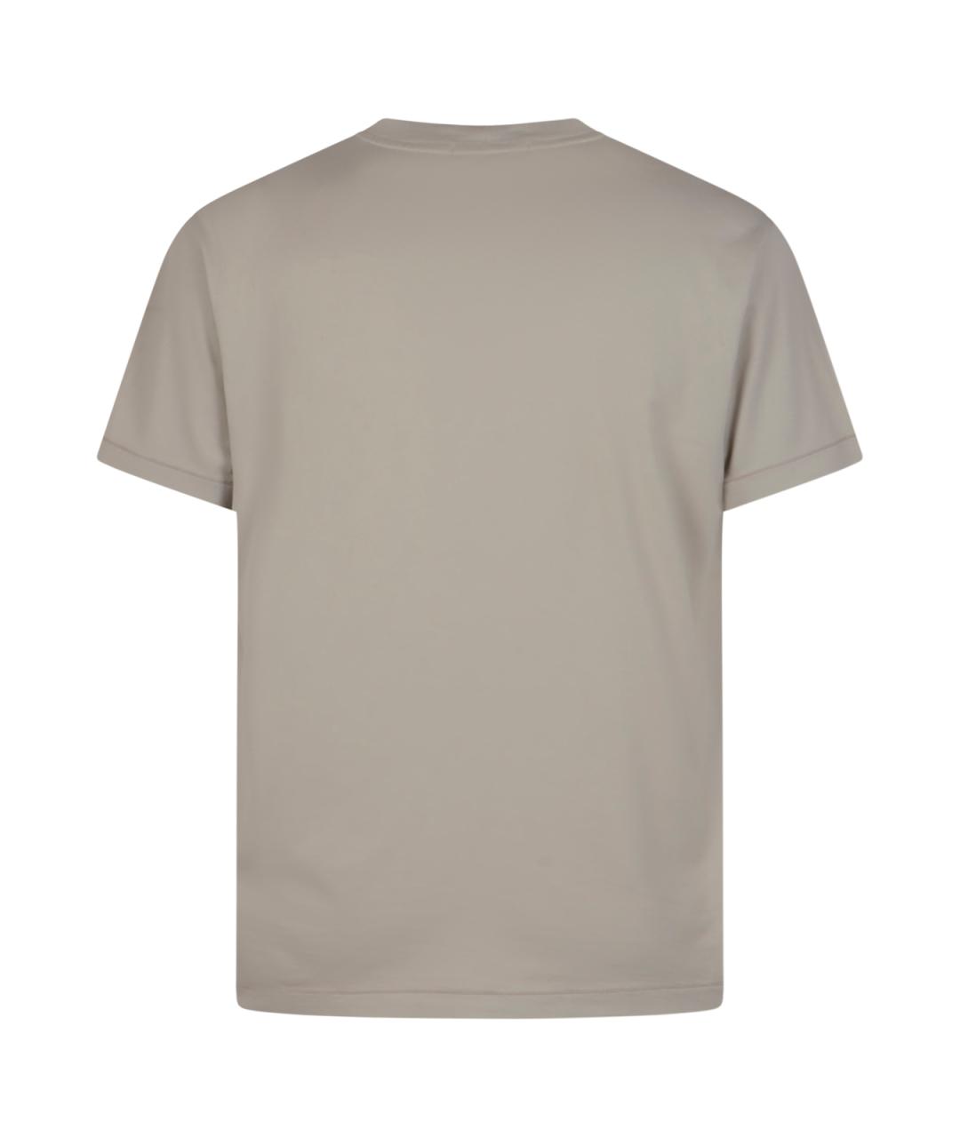 STONE ISLAND Серая хлопковая футболка, фото 2