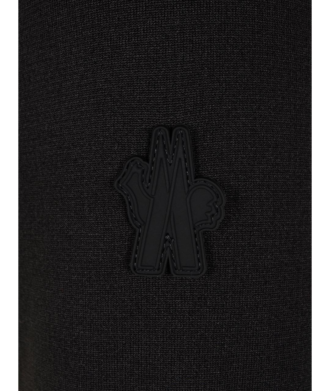 MONCLER GRENOBLE Черная полиэстеровая водолазка, фото 3