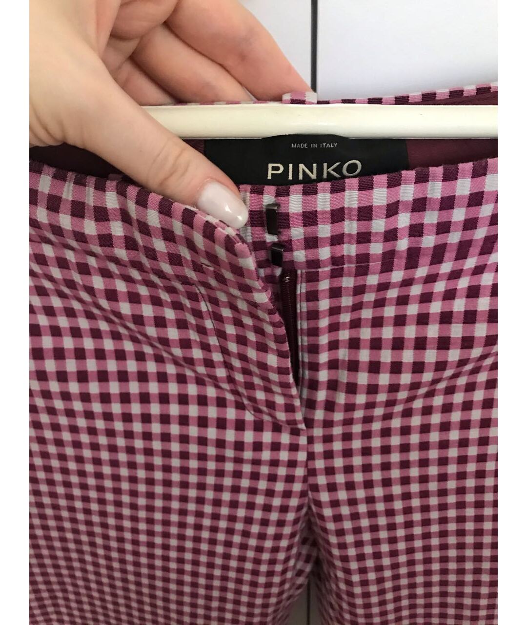 PINKO Розовые хлопковые брюки широкие, фото 2