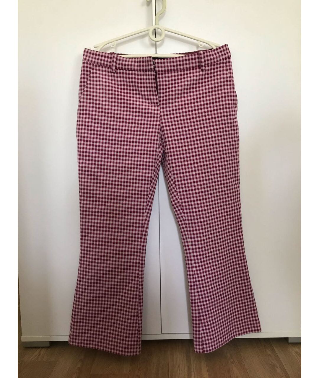 PINKO Розовые хлопковые брюки широкие, фото 4
