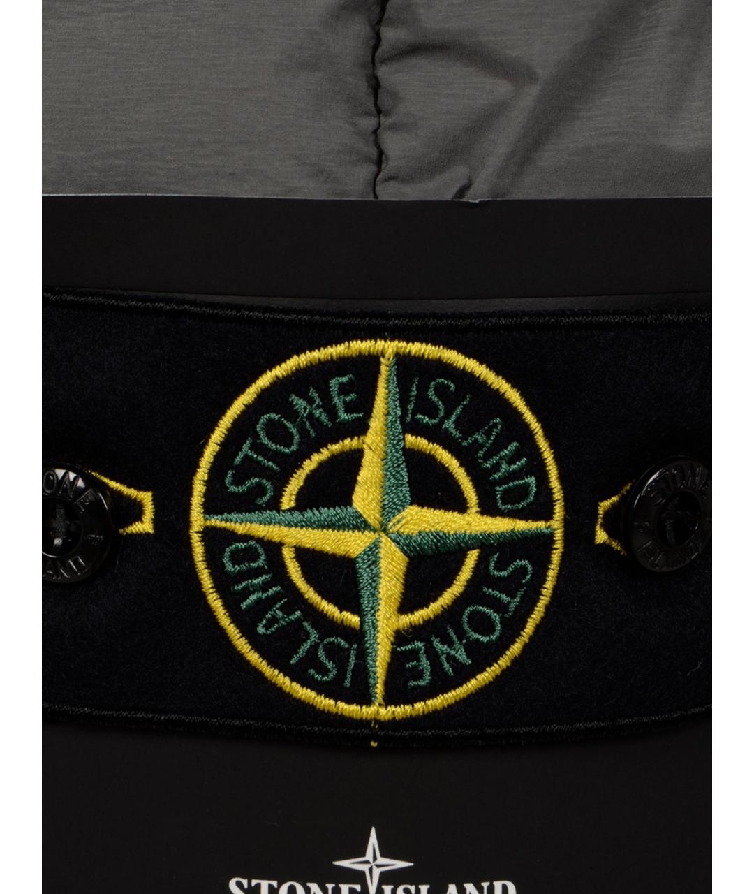 STONE ISLAND Серый полиамидовый жилет, фото 3