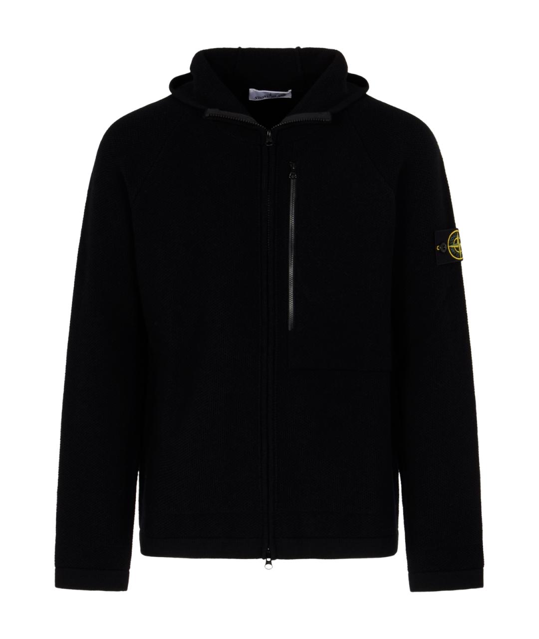 STONE ISLAND Черная полиэстеровая куртка, фото 1