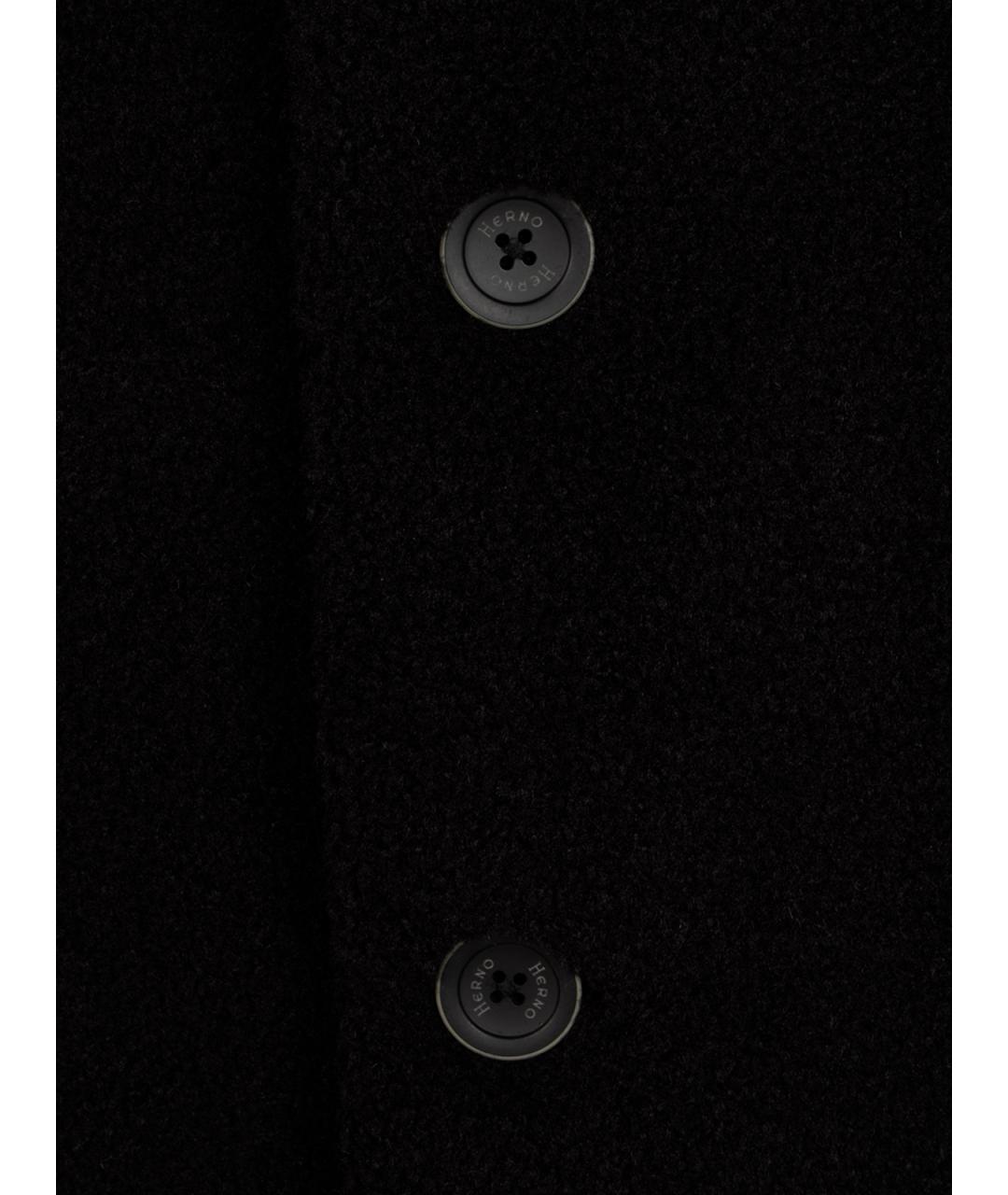 HERNO Черное пальто, фото 3