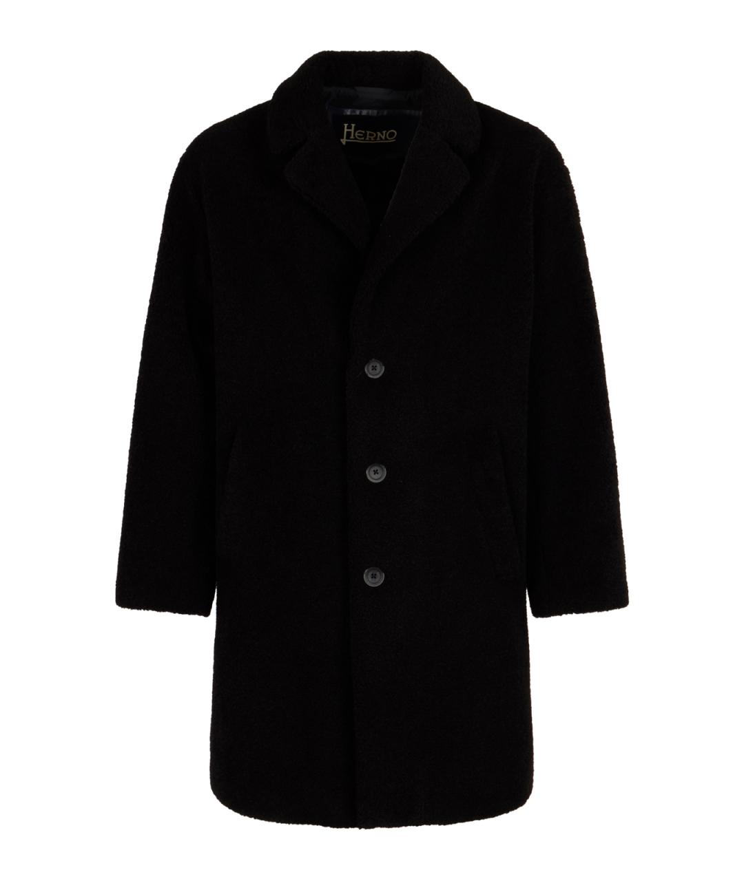 HERNO Черное пальто, фото 1