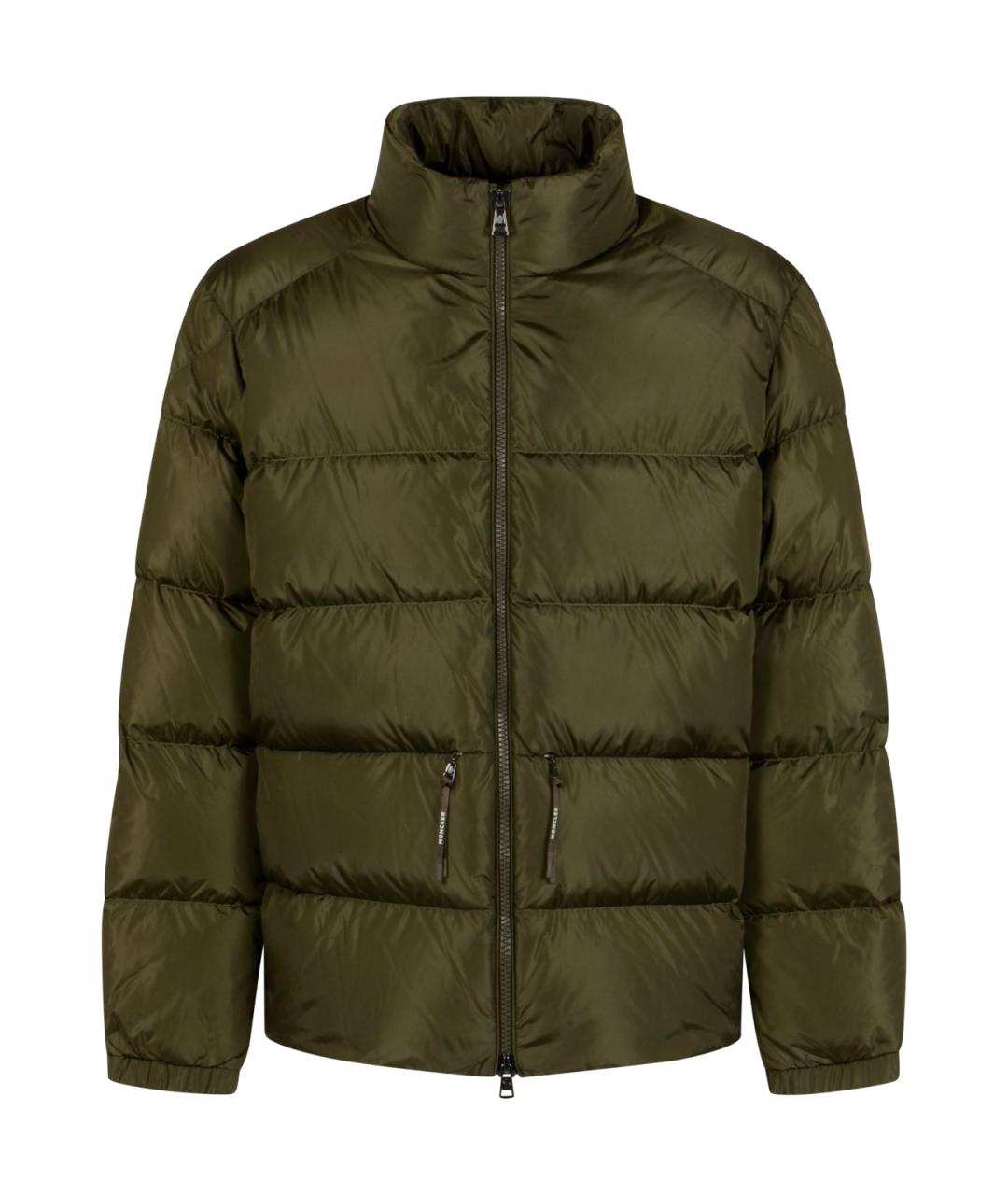 MONCLER Зеленая полиамидовая куртка, фото 1