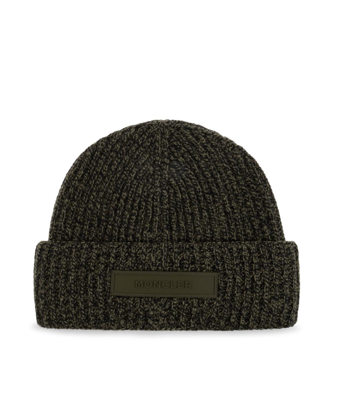 MONCLER Серая кашемировая шапка, фото 1
