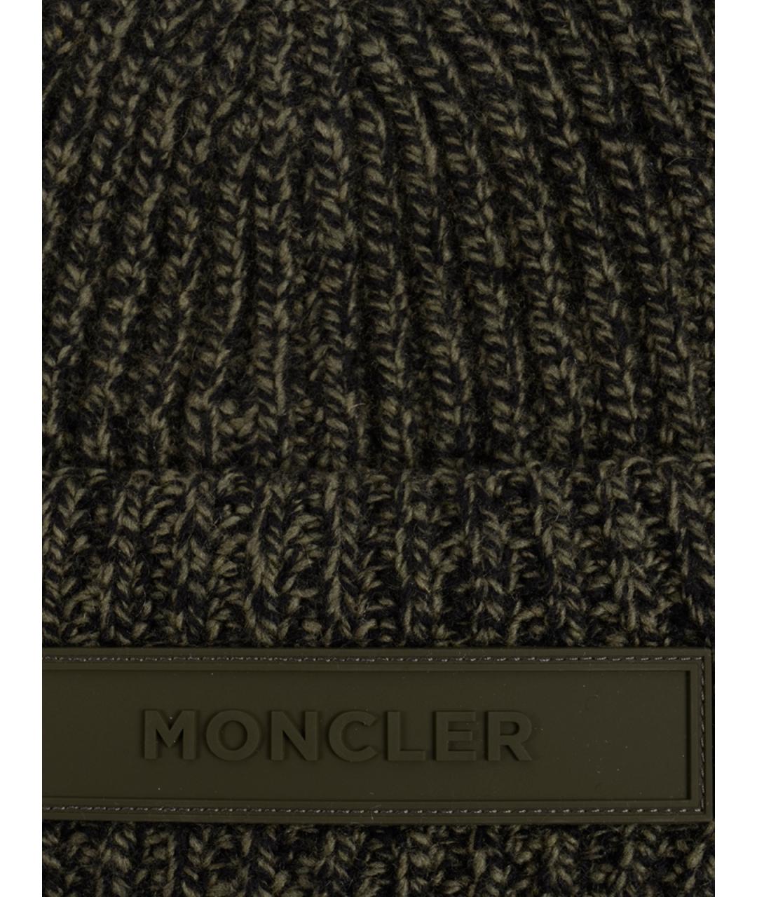 MONCLER Серая кашемировая шапка, фото 3
