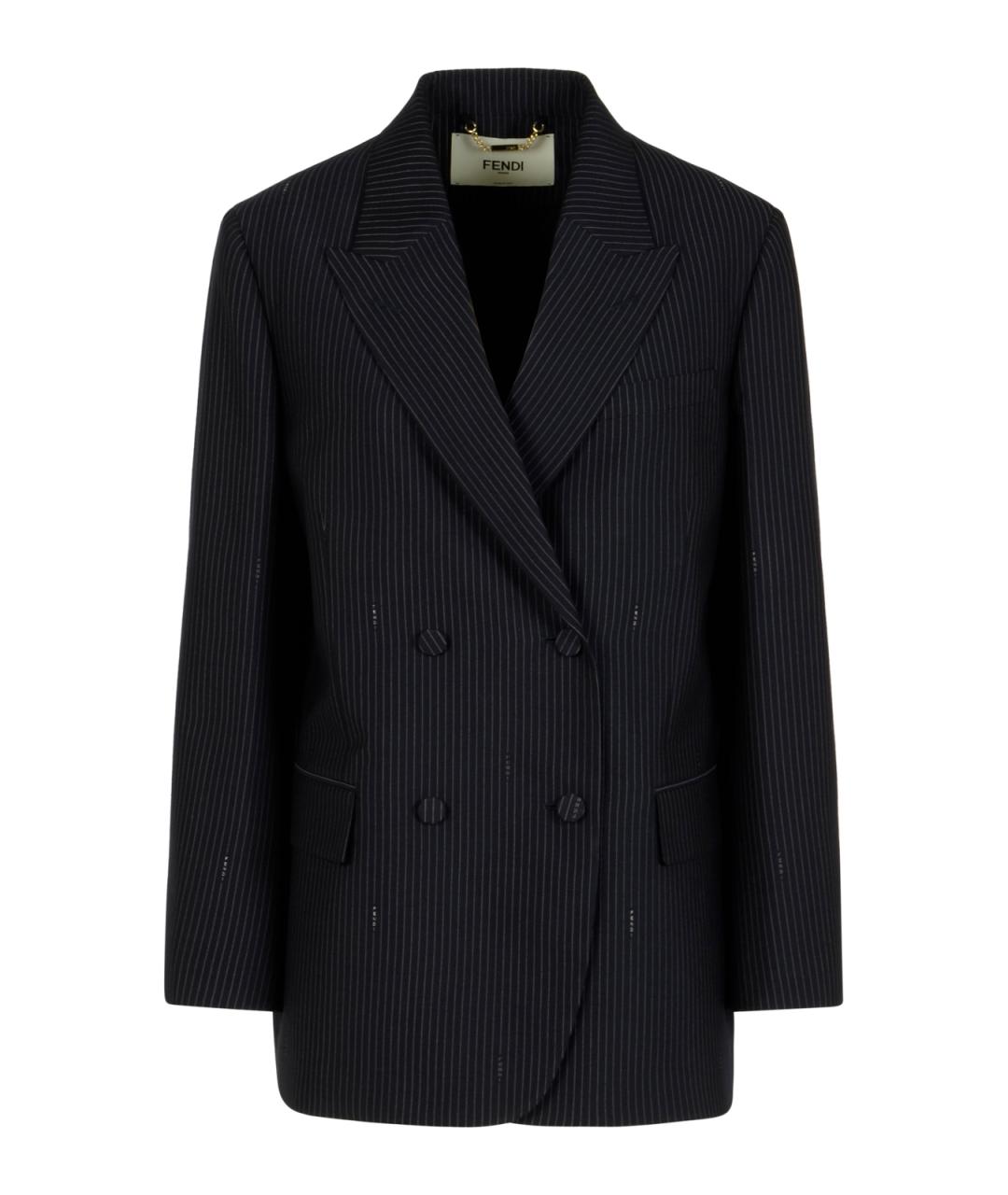 FENDI Темно-синий жакет/пиджак, фото 1