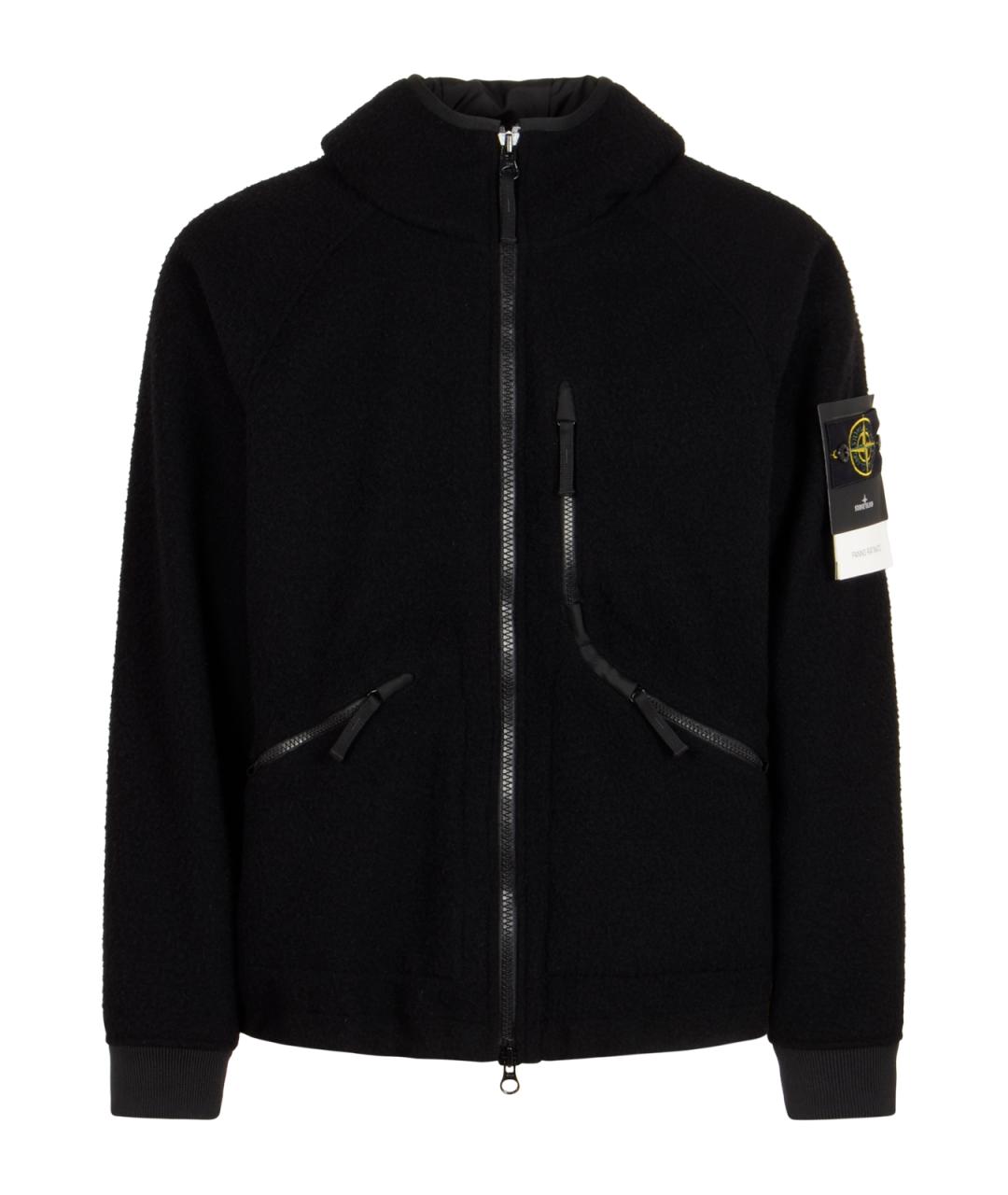 STONE ISLAND Черная шерстяная куртка, фото 1