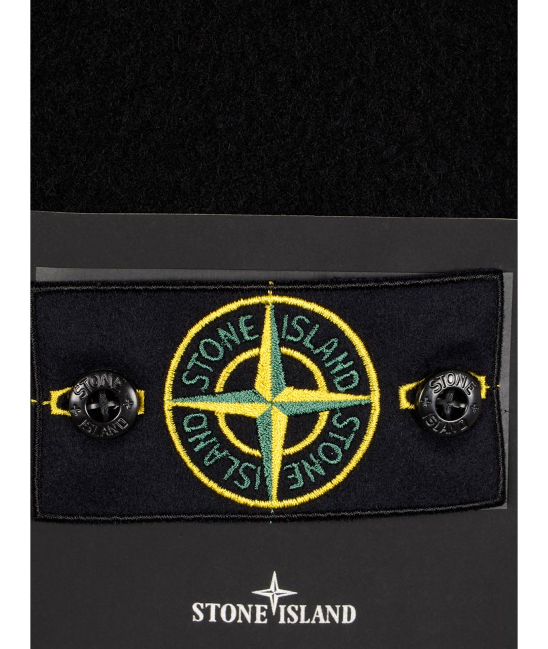 STONE ISLAND Черная шерстяная куртка, фото 3