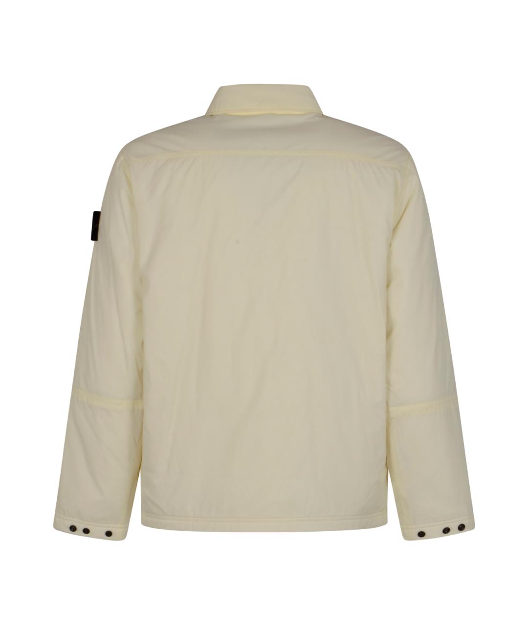 STONE ISLAND Бежевая полиамидовая куртка, фото 2