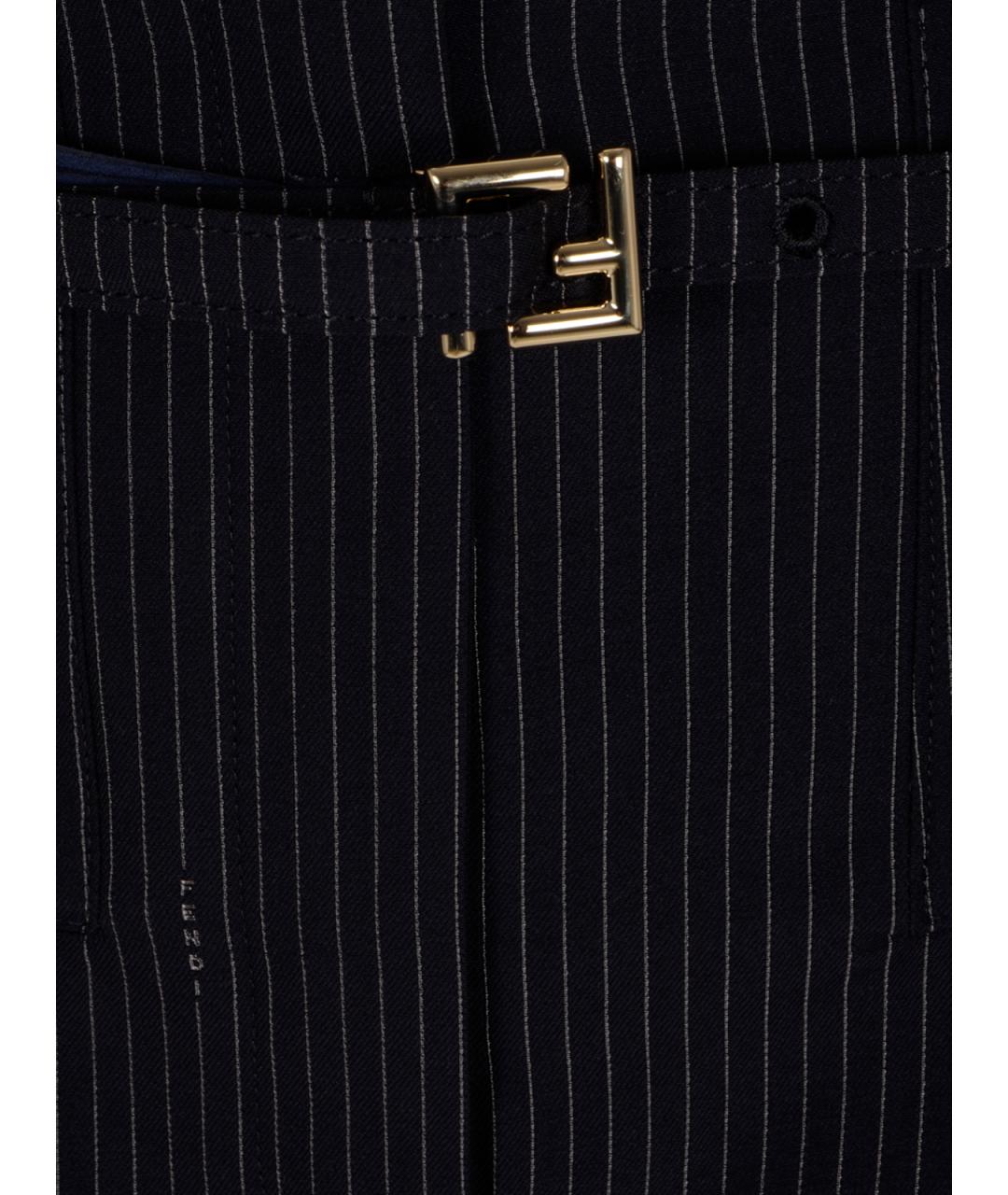 FENDI Синие прямые брюки, фото 3
