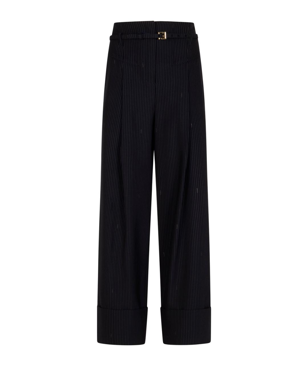 FENDI Синие прямые брюки, фото 1