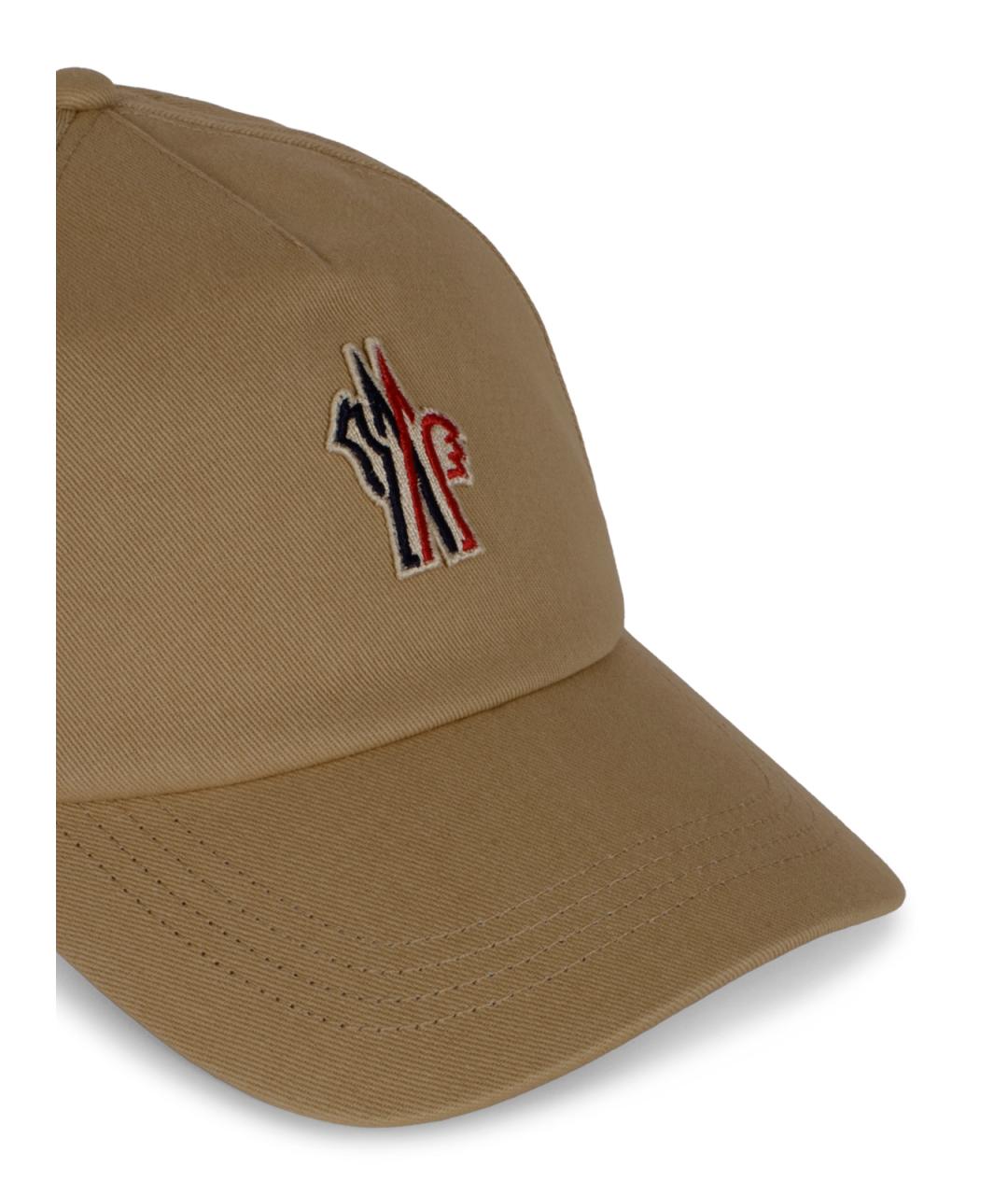 MONCLER GRENOBLE Бежевая хлопковая кепка/бейсболка, фото 4