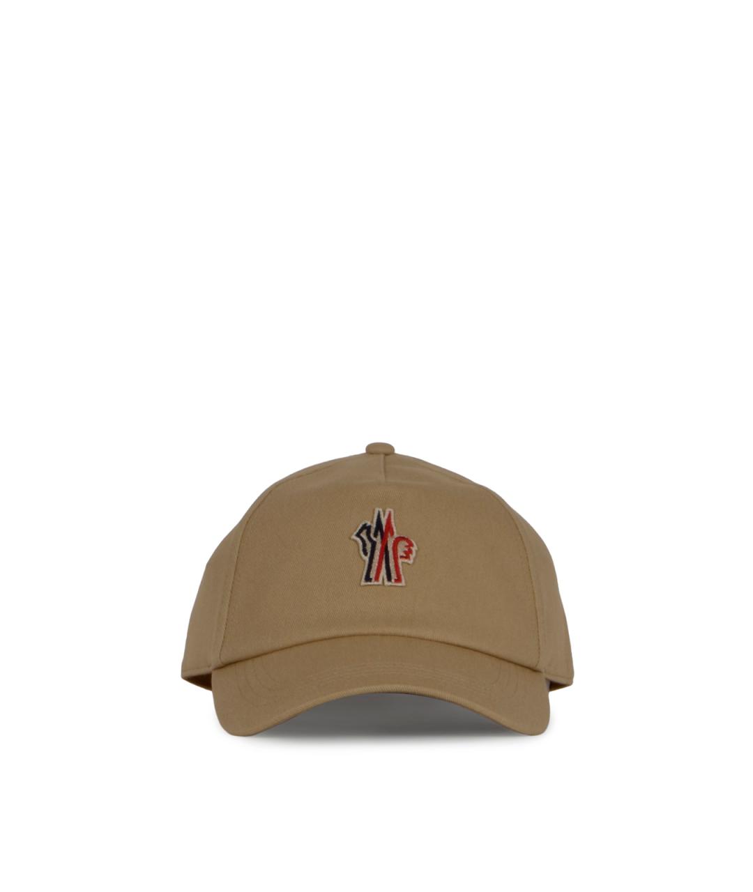 MONCLER GRENOBLE Бежевая хлопковая кепка/бейсболка, фото 1