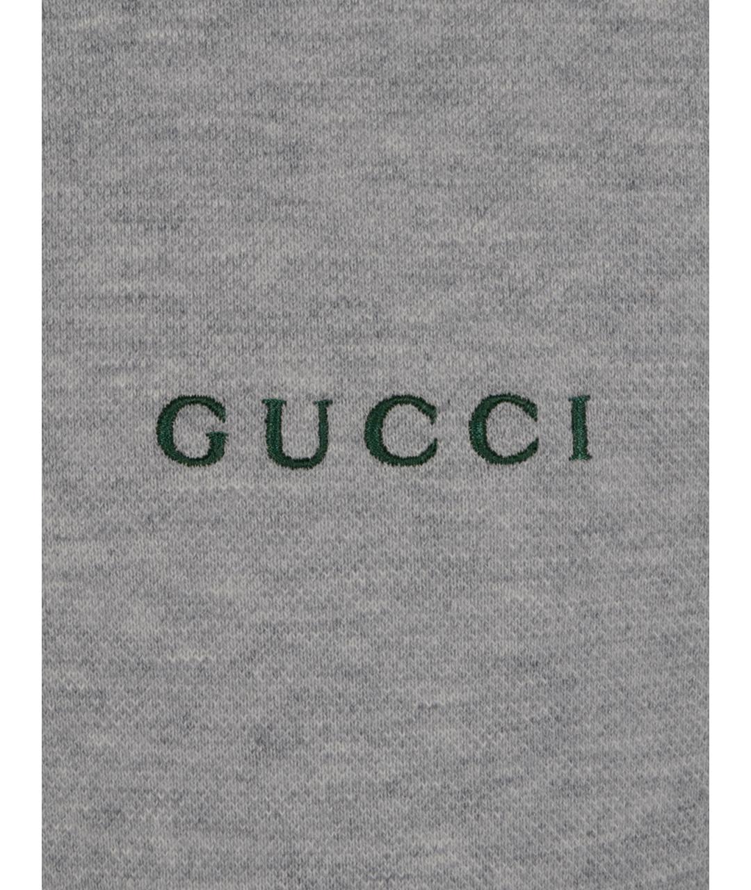 GUCCI Серая хлопковая куртка, фото 3