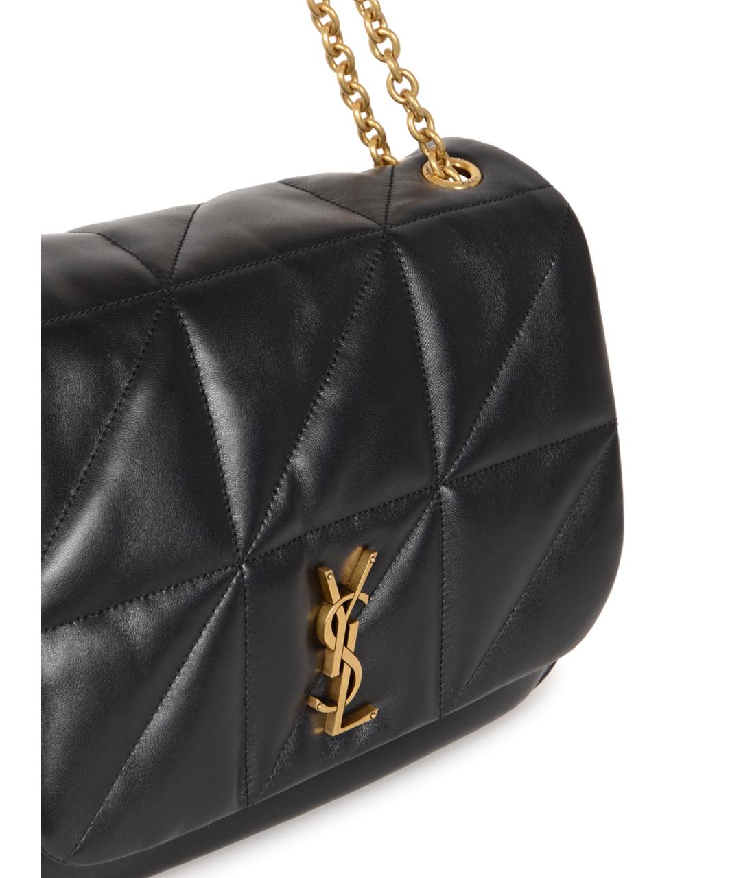 SAINT LAURENT Черная кожаная сумка через плечо, фото 4