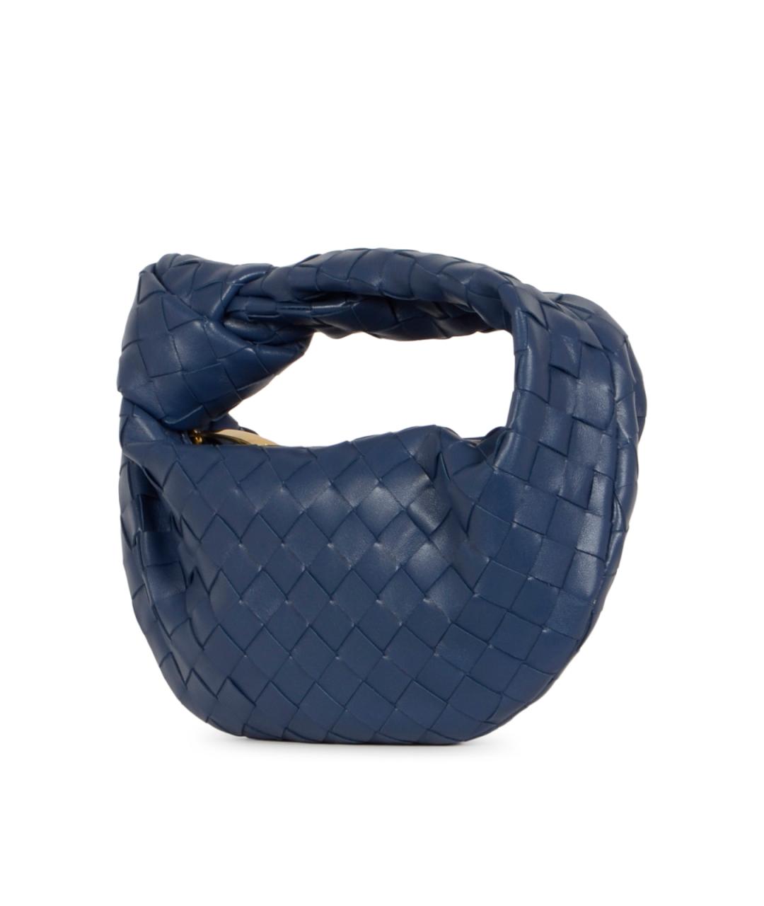 BOTTEGA VENETA Синяя кожаная сумка с короткими ручками, фото 2