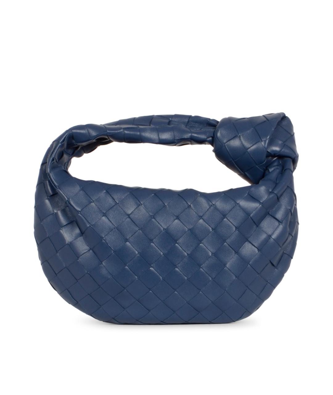 BOTTEGA VENETA Синяя кожаная сумка с короткими ручками, фото 3