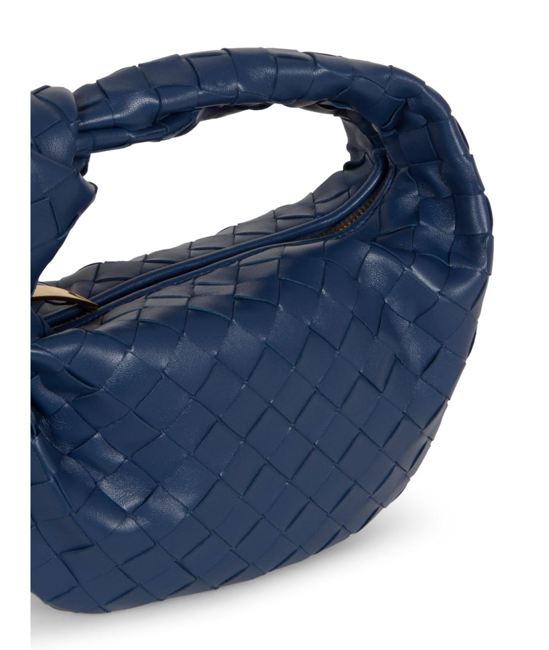 BOTTEGA VENETA Синяя кожаная сумка с короткими ручками, фото 4