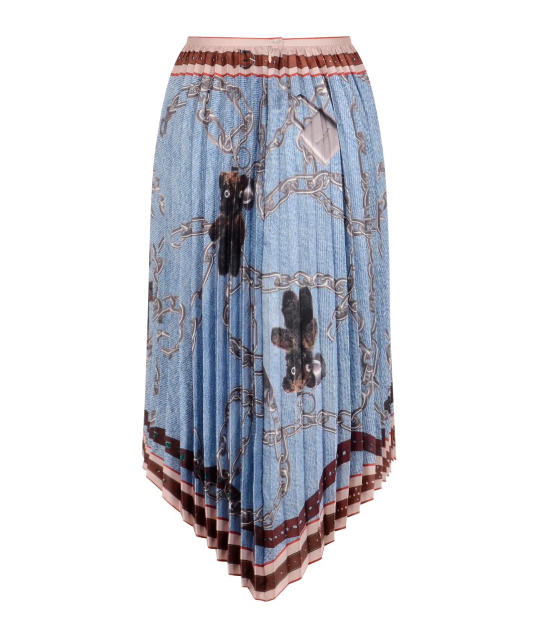 ACNE STUDIOS Синяя полиэстеровая юбка миди, фото 2