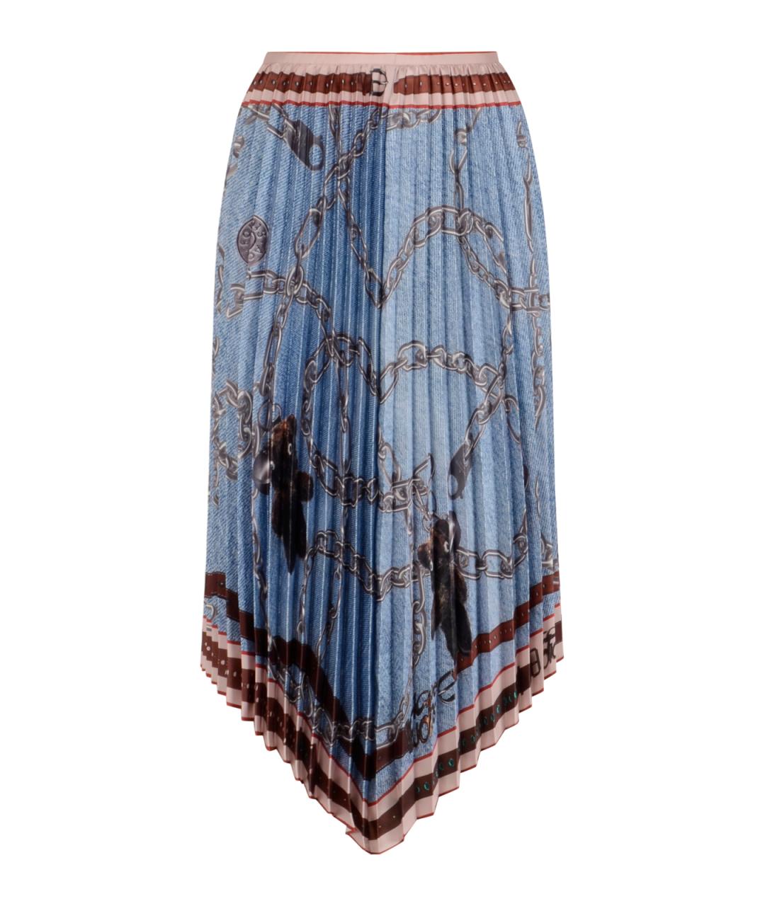 ACNE STUDIOS Синяя полиэстеровая юбка миди, фото 1