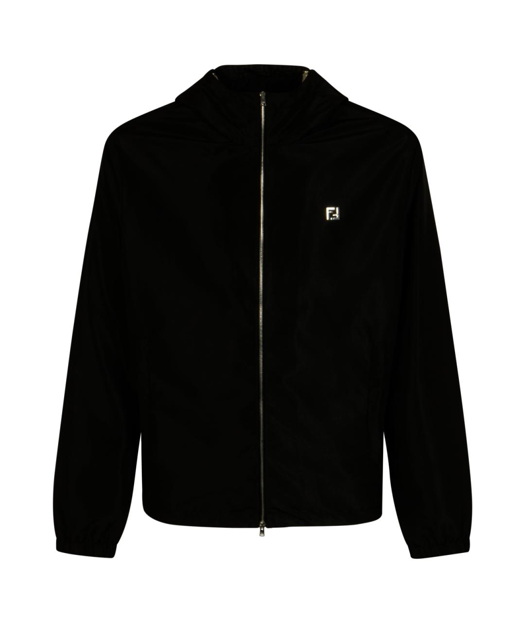 FENDI Черная полиэстеровая куртка, фото 1