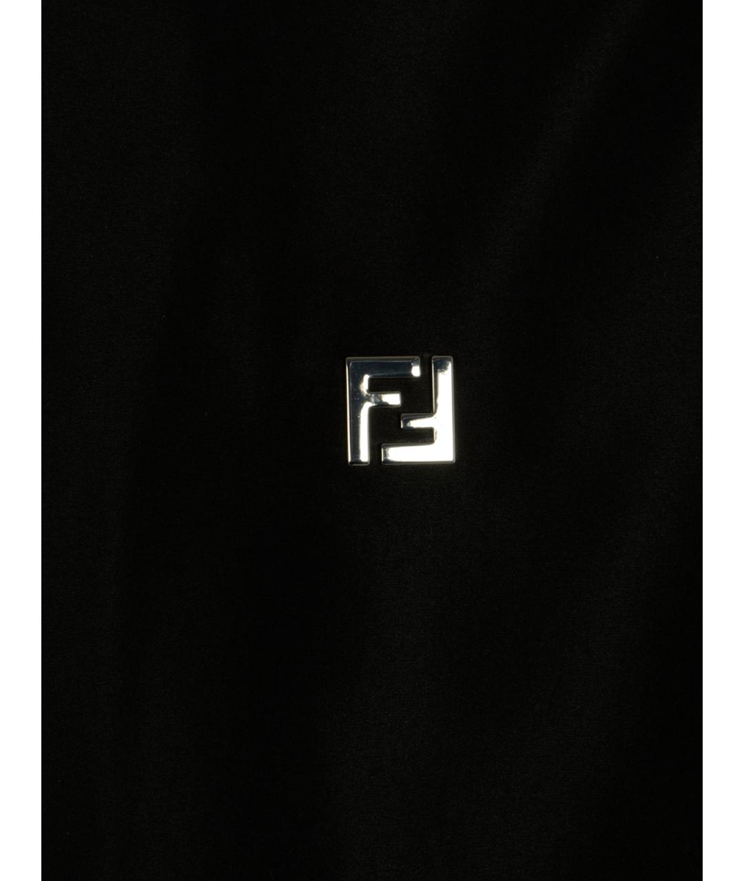 FENDI Черная полиэстеровая куртка, фото 3