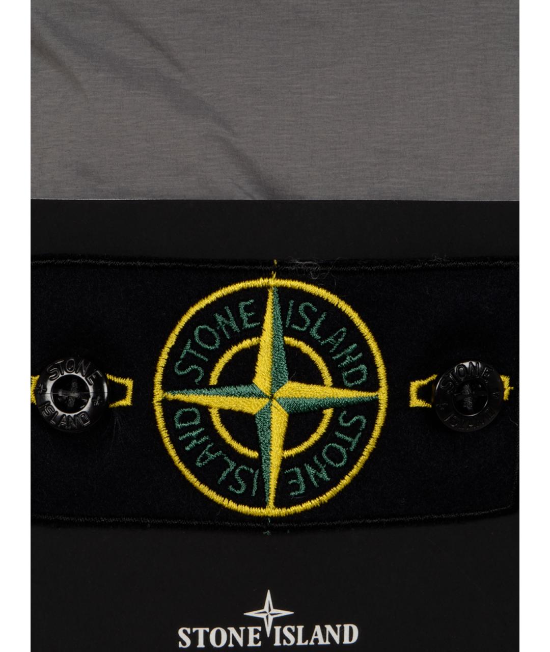 STONE ISLAND Серый полиамидовый жилет, фото 3