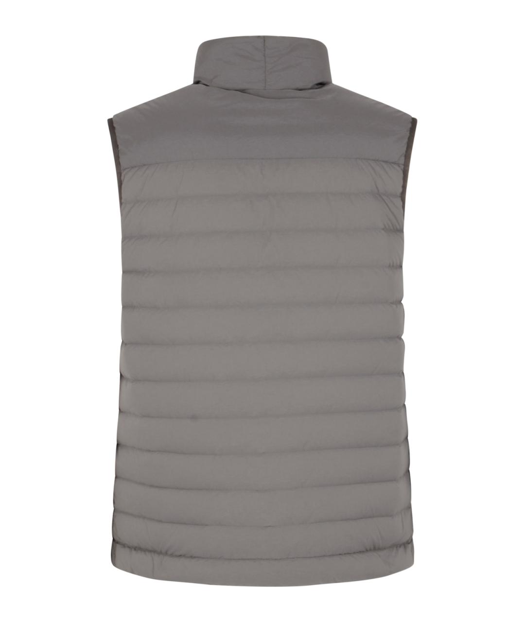 STONE ISLAND Серый полиамидовый жилет, фото 2