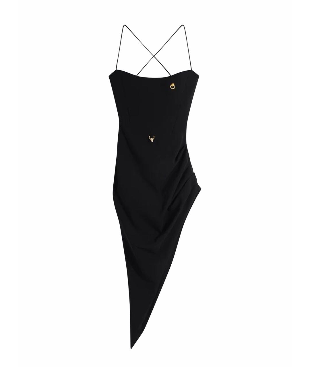 SCHIAPARELLI Черное вискозное вечернее платье, фото 1