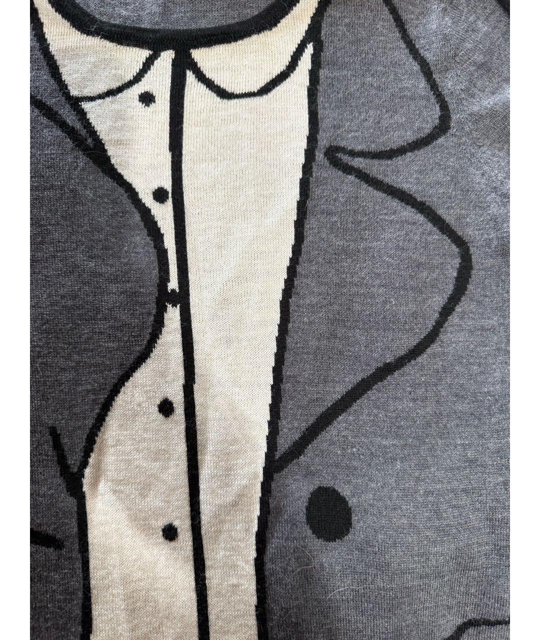 LOVE MOSCHINO Серый шерстяной джемпер / свитер, фото 4
