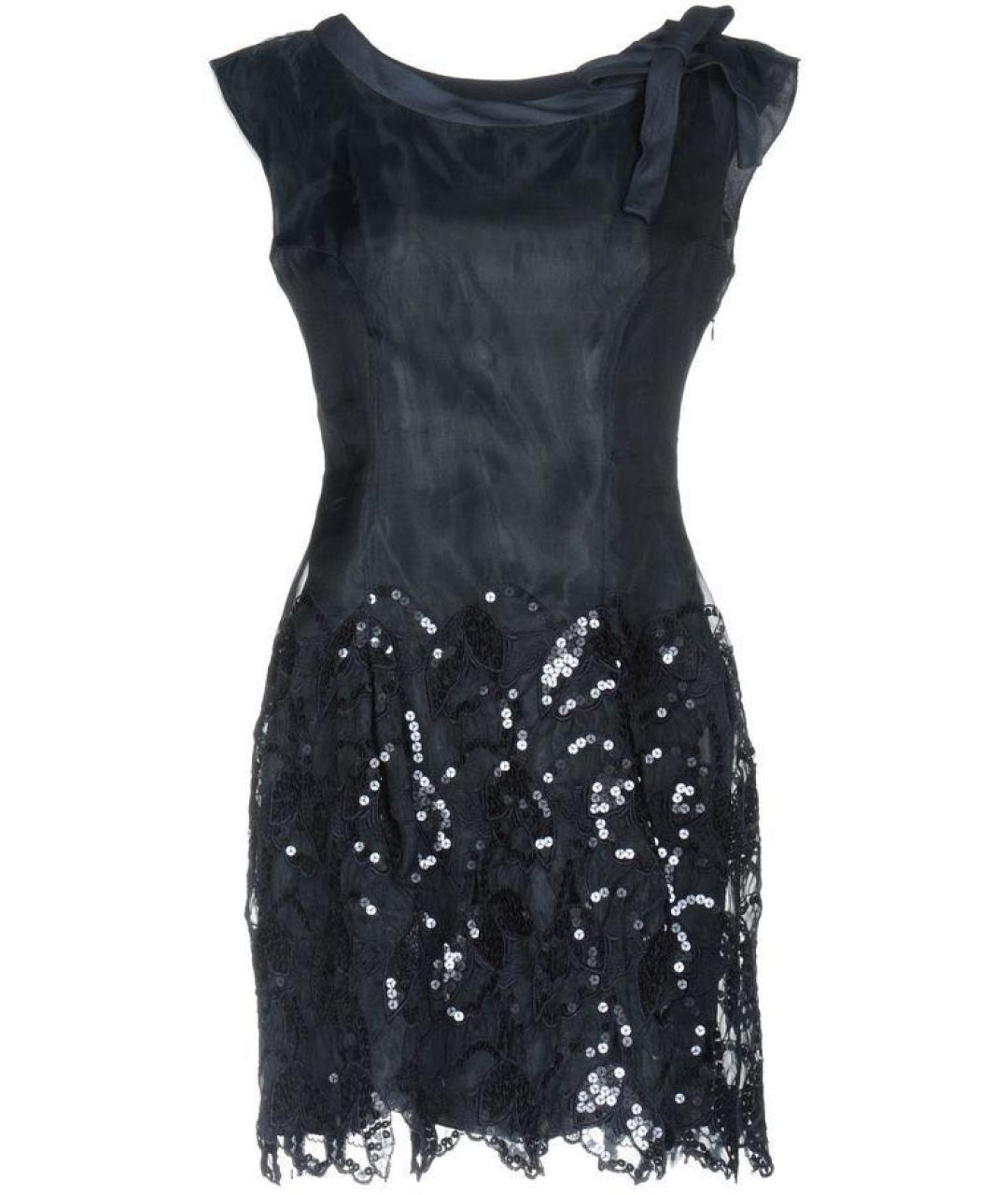 PHILOSOPHY Темно-синее полиэстеровое вечернее платье, фото 9