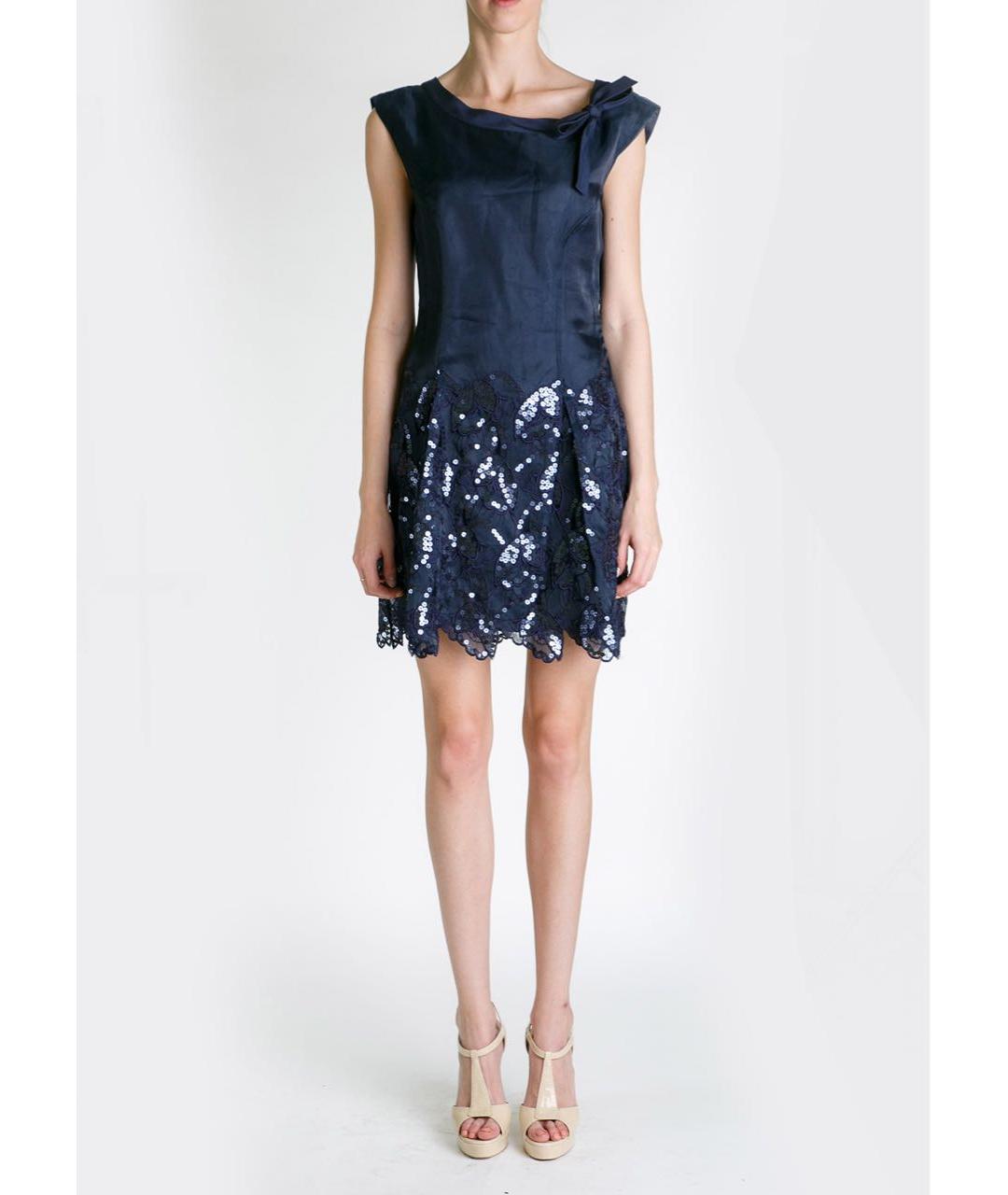 PHILOSOPHY Темно-синее полиэстеровое вечернее платье, фото 2