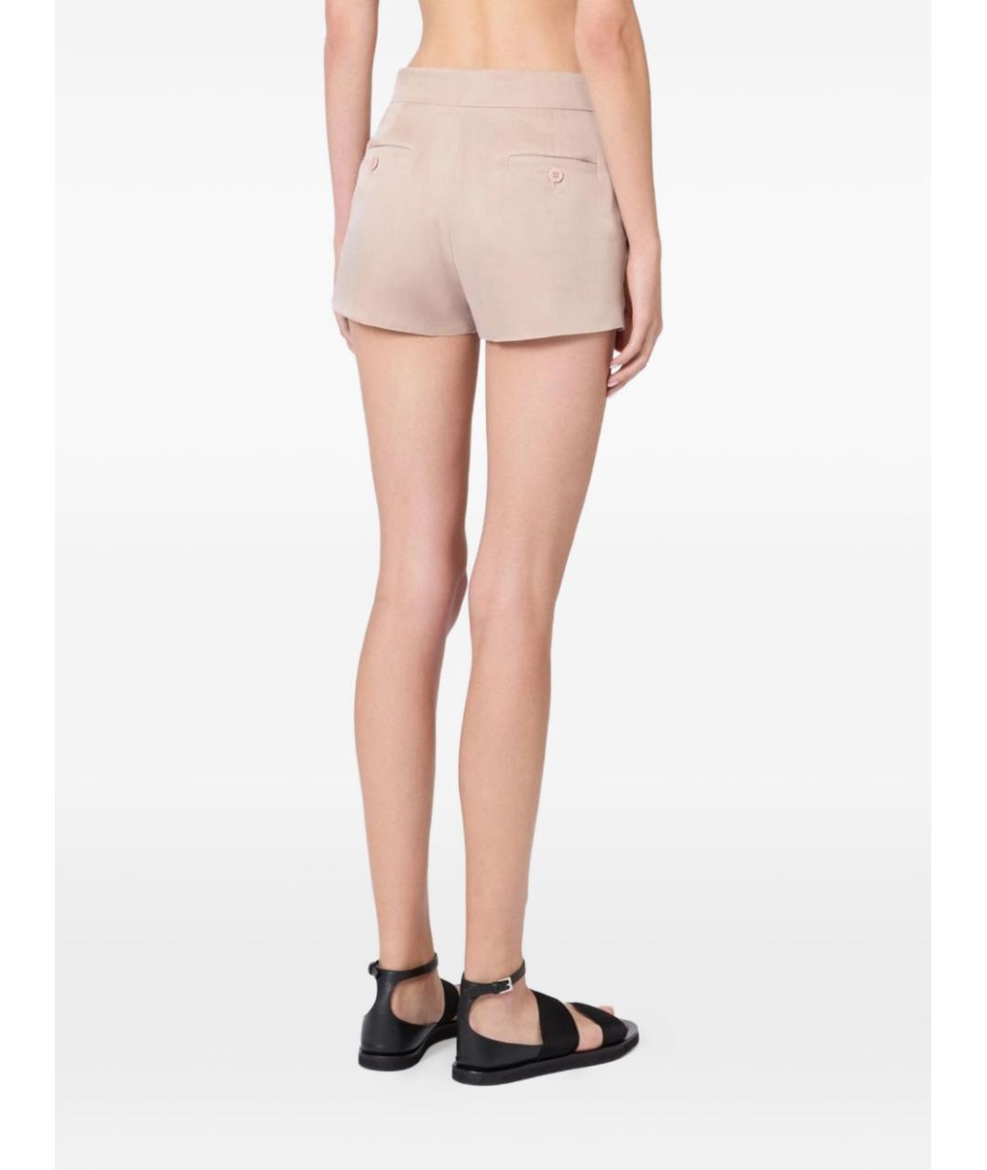 MAX MARA Бежевые шелковые шорты, фото 2