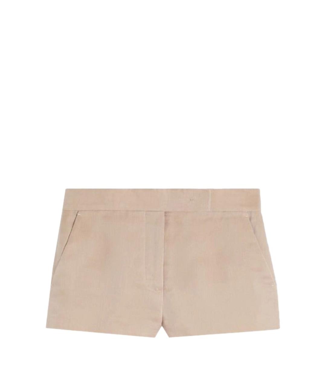 MAX MARA Бежевые шелковые шорты, фото 1