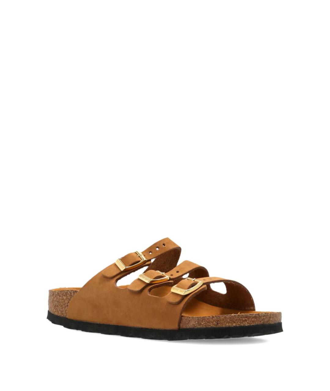 BIRKENSTOCK Коричневые замшевые сандалии, фото 5