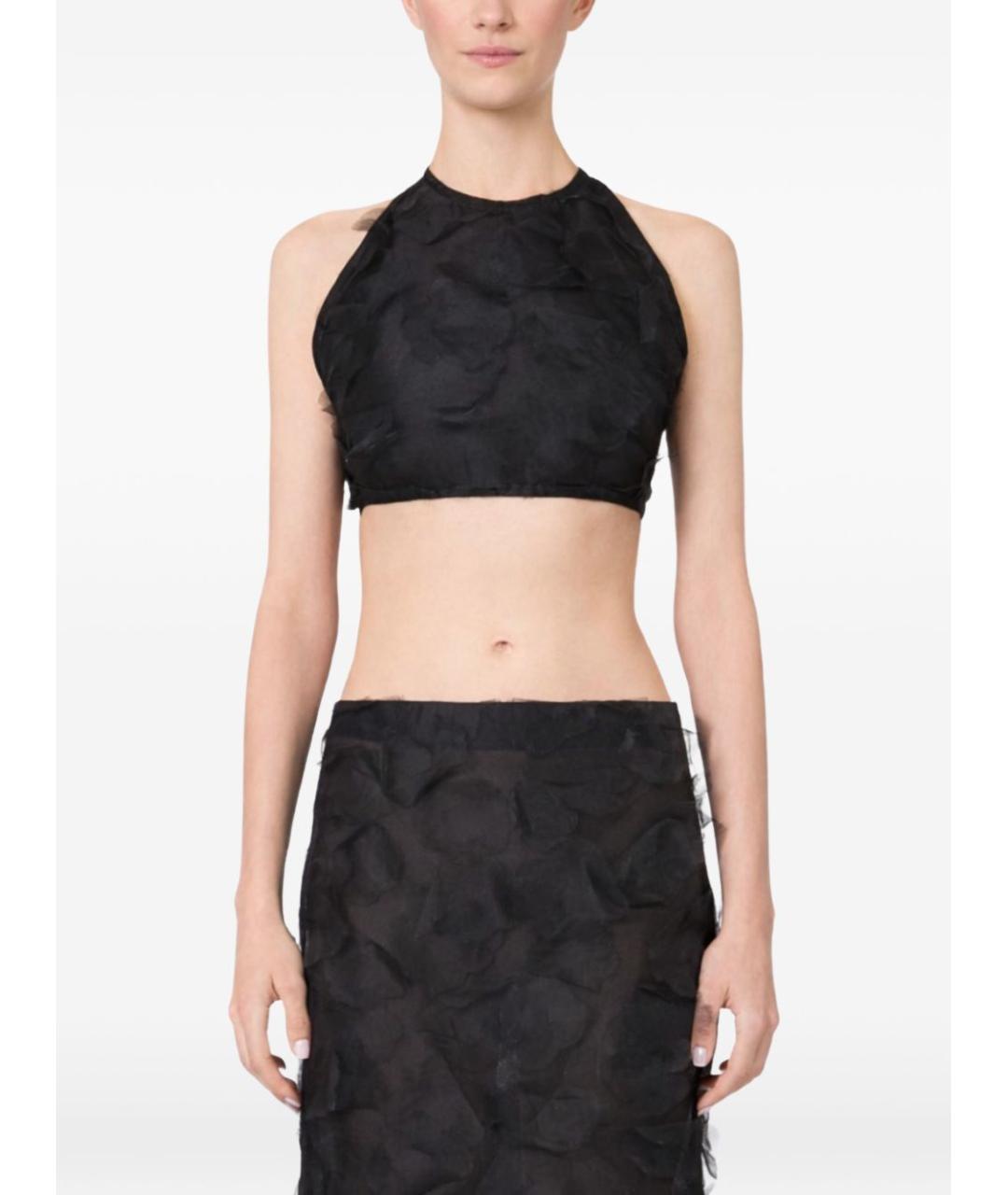 MAX MARA Черная шелковая майка, фото 4