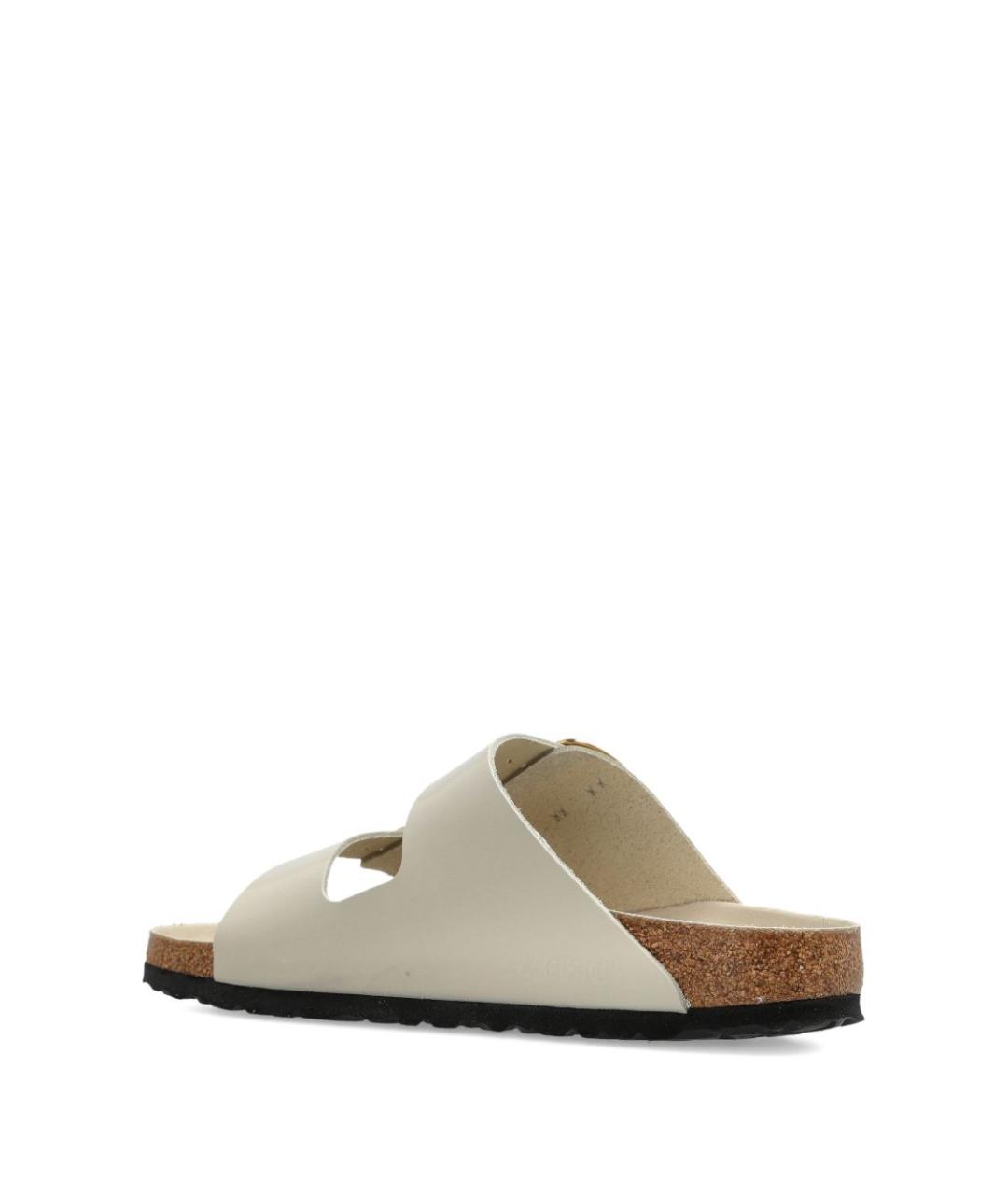 BIRKENSTOCK Бежевые кожаные сандалии, фото 3