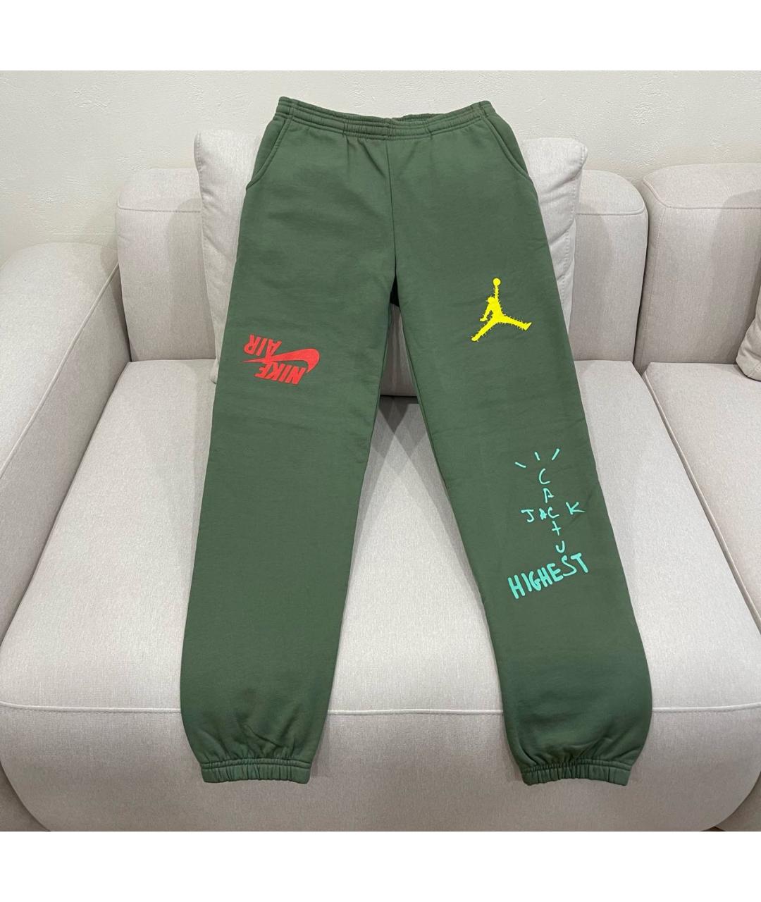 CACTUS JACK BY TRAVIS SCOTT Зеленые хлопковые повседневные брюки, фото 2