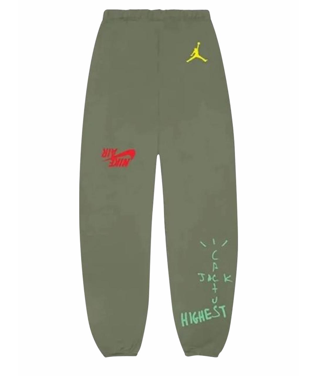 CACTUS JACK BY TRAVIS SCOTT Зеленые хлопковые повседневные брюки, фото 9