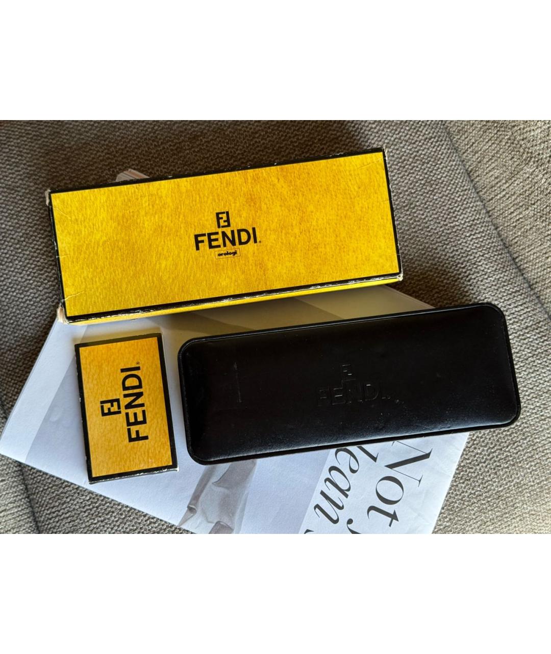 FENDI Золотые позолоченные часы, фото 6