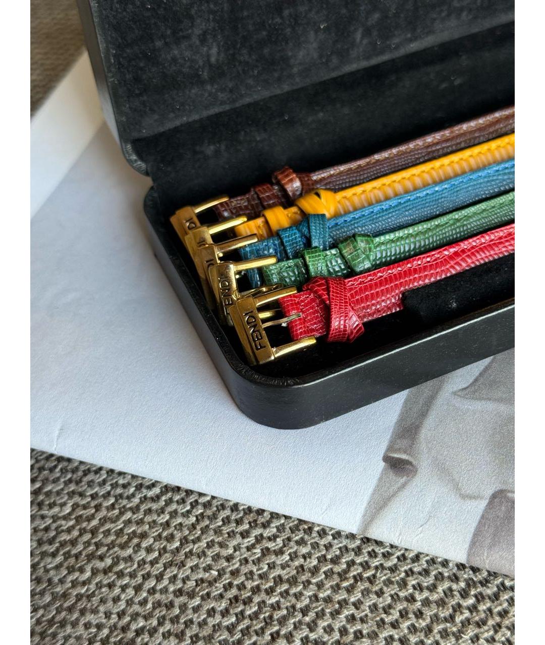 FENDI Золотые позолоченные часы, фото 5