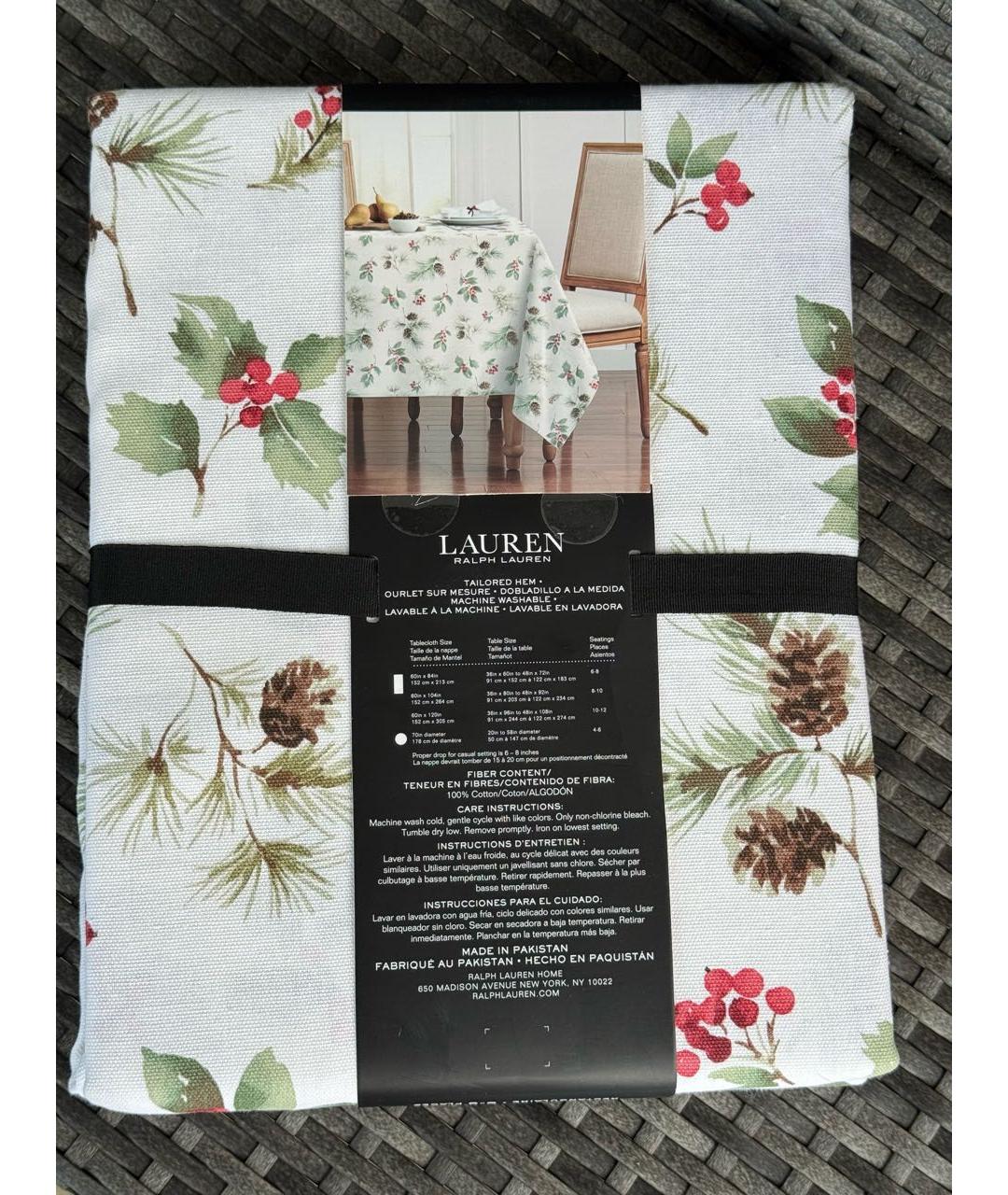 RALPH LAUREN Хлопковая скатерть, фото 2