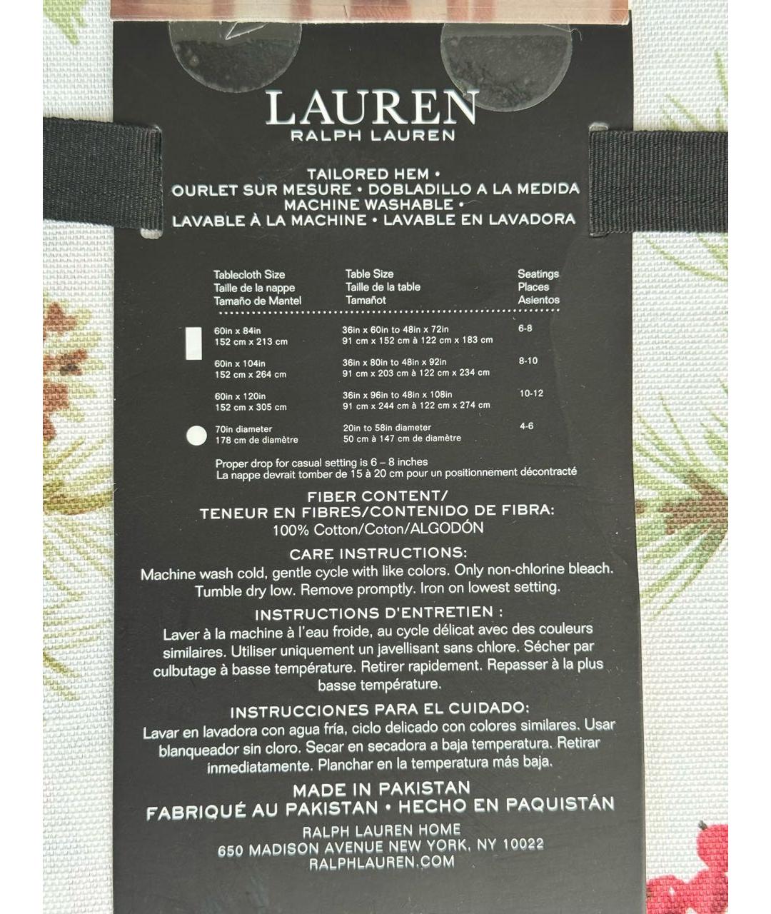 RALPH LAUREN Хлопковая скатерть, фото 3