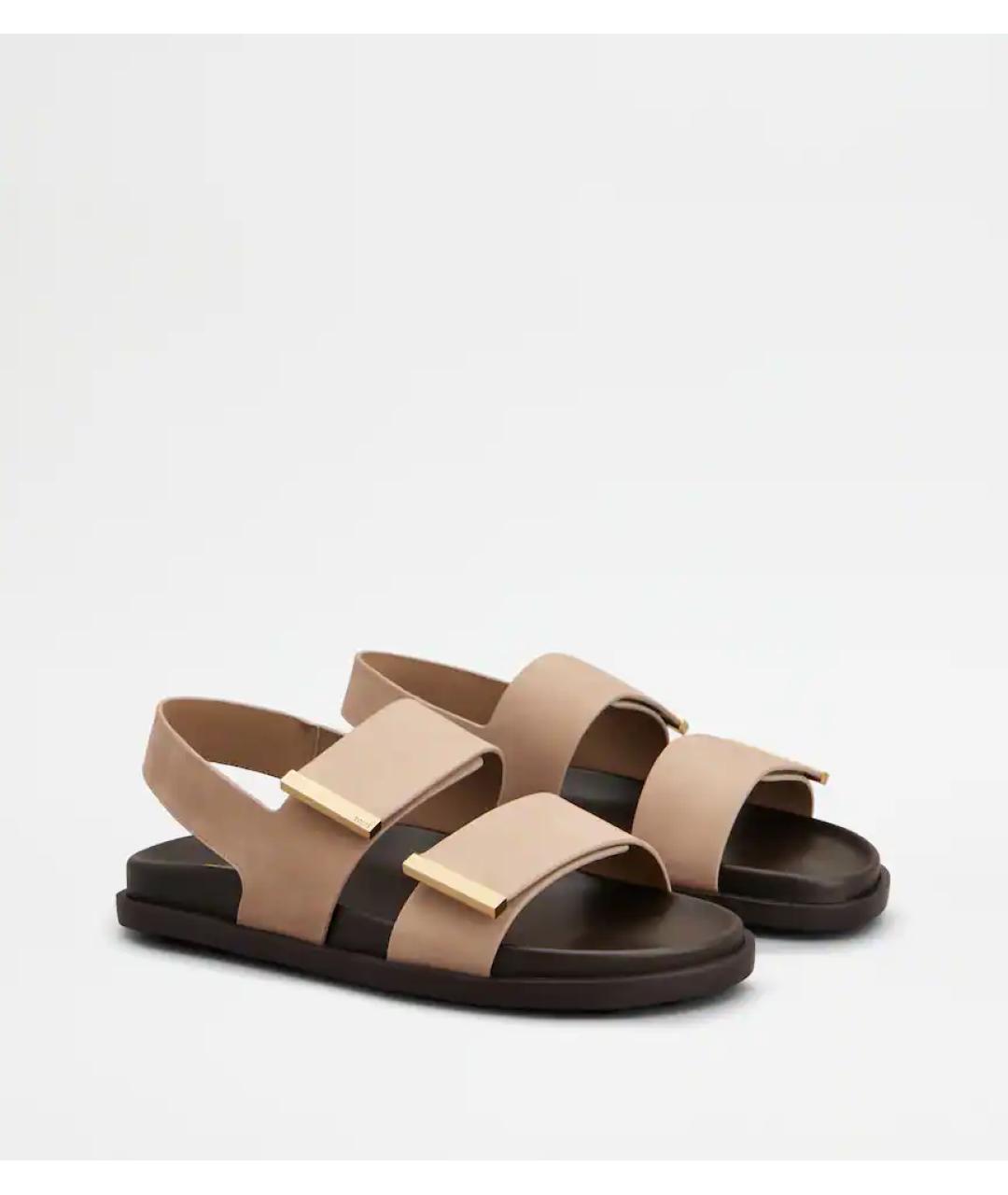 TOD'S Розовые нубуковые босоножки, фото 2