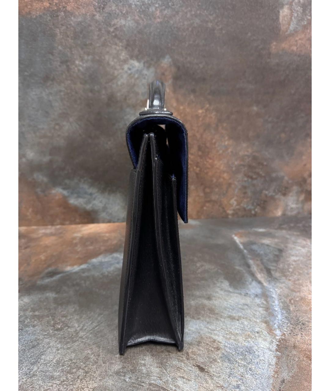 DUPONT Черный кожаный портфель, фото 3