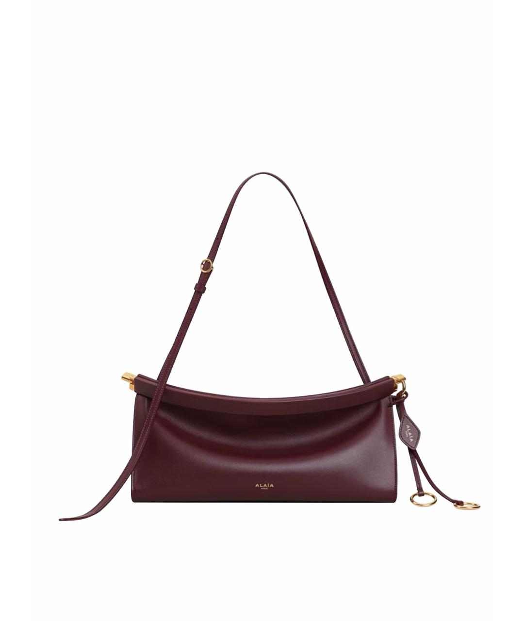 ALAIA Бордовая кожаная сумка с короткими ручками, фото 1