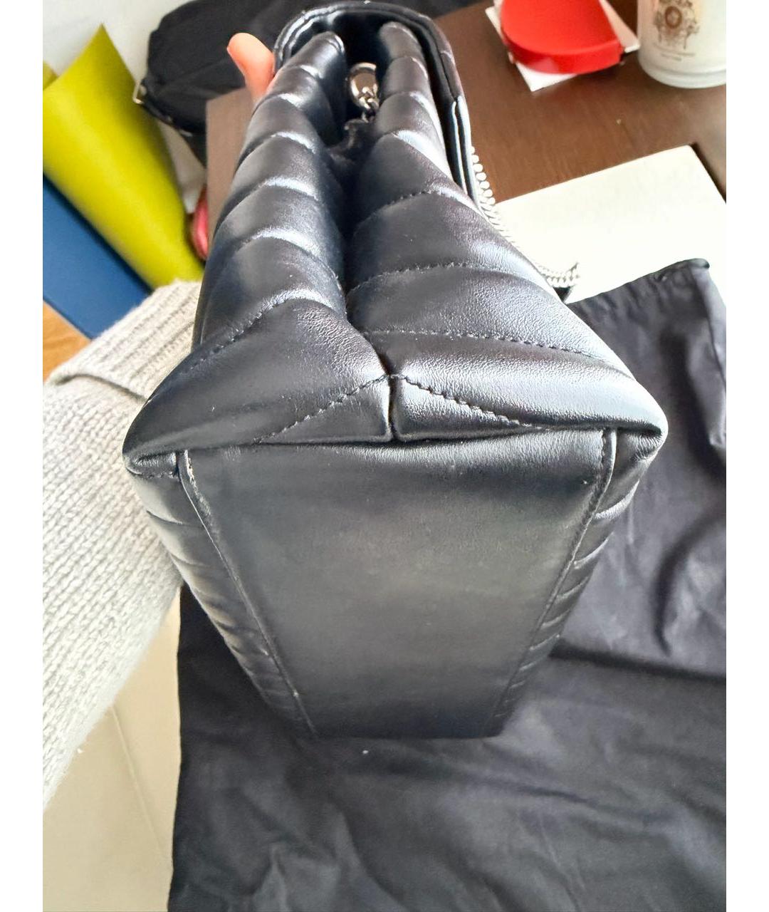 SAINT LAURENT Черная кожаная сумка через плечо, фото 5