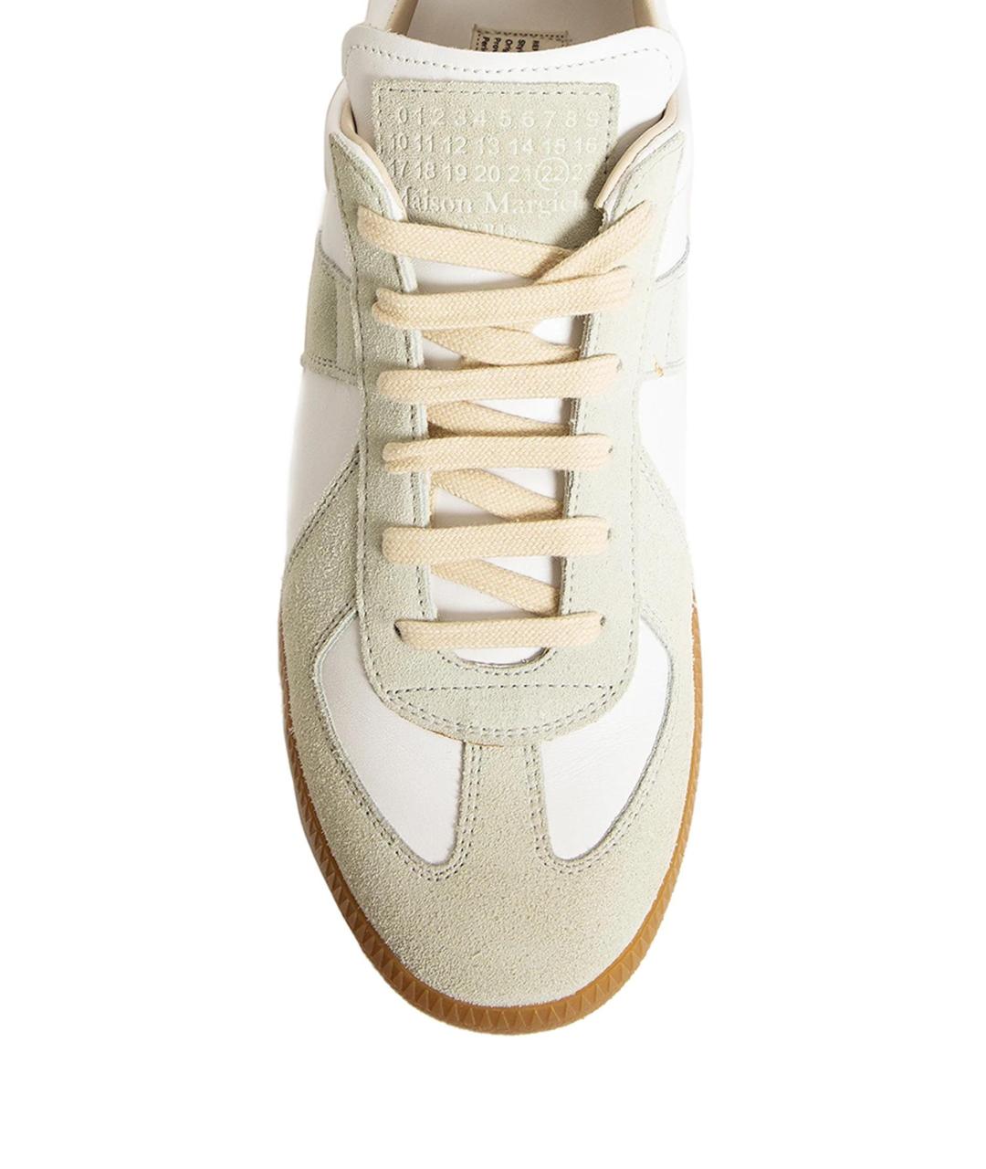 MAISON MARGIELA Мульти кожаные низкие кроссовки / кеды, фото 3